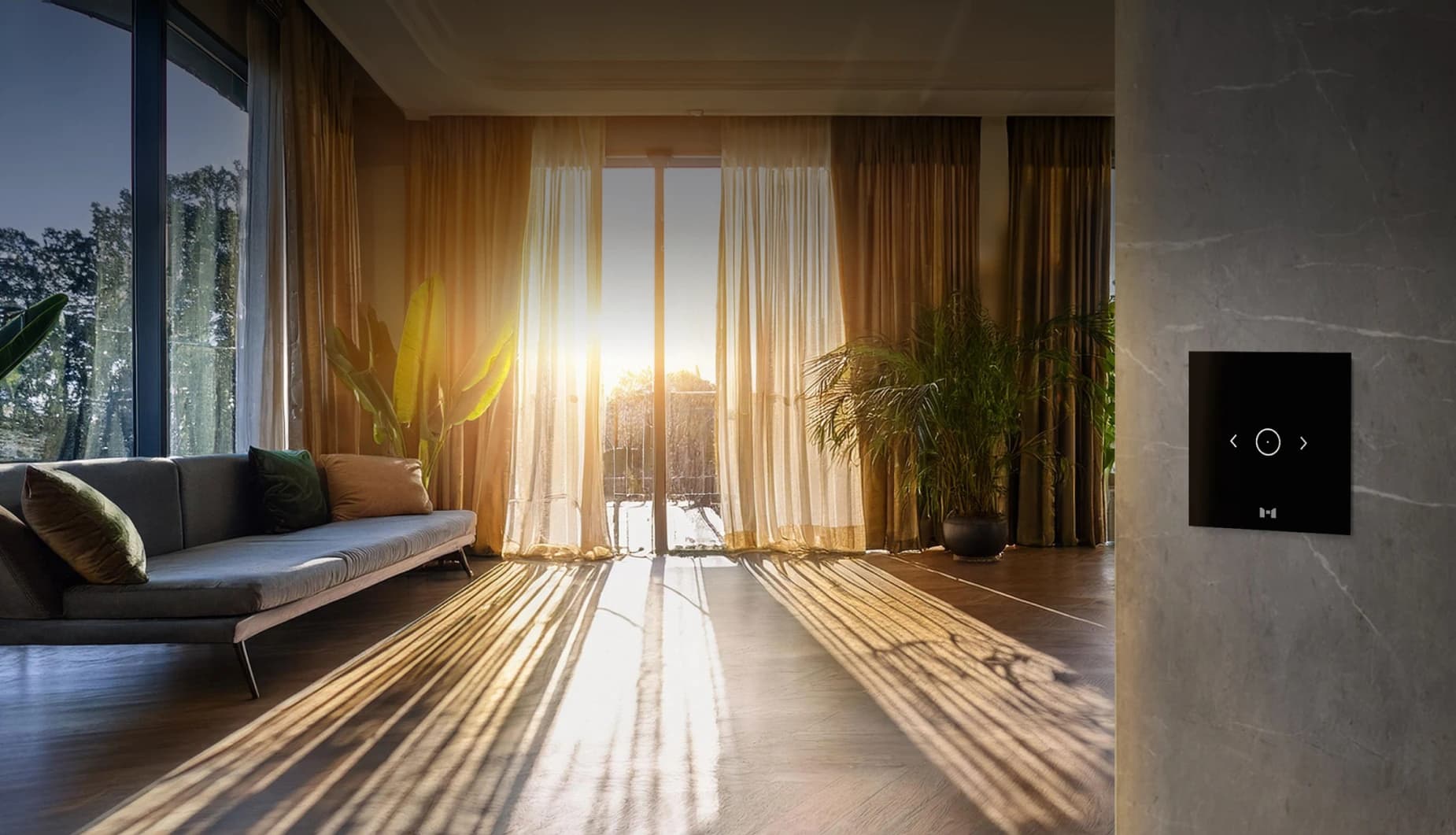 Smart Curtains attaches with multiple blinds