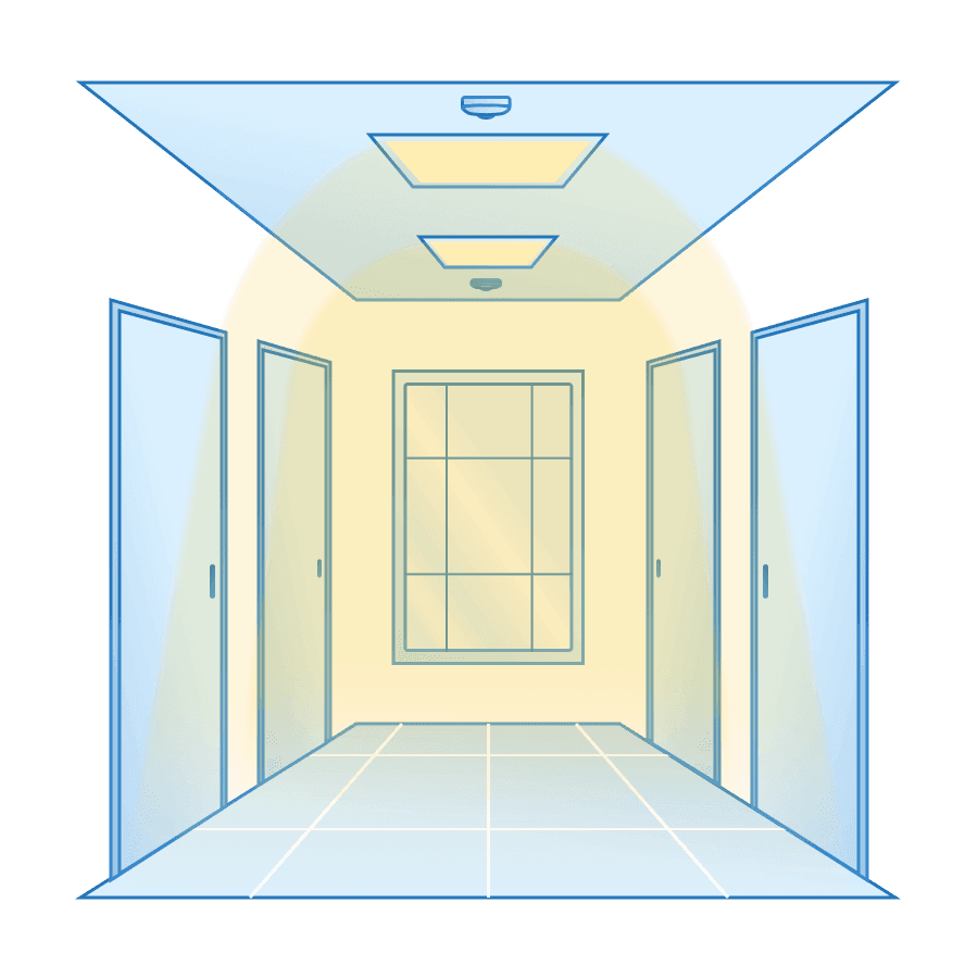 سلسلة من مستشعرات الحركة والضوء من MTronic المثبتة في ممر